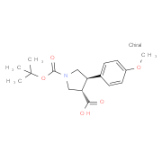 1-[(TERT-BUTYL)OXYCARBONYL]-4-(4-METHOXYPHENYL)PYRROLIDINE-3-CARBOXYLIC ACID 1000415-75-7